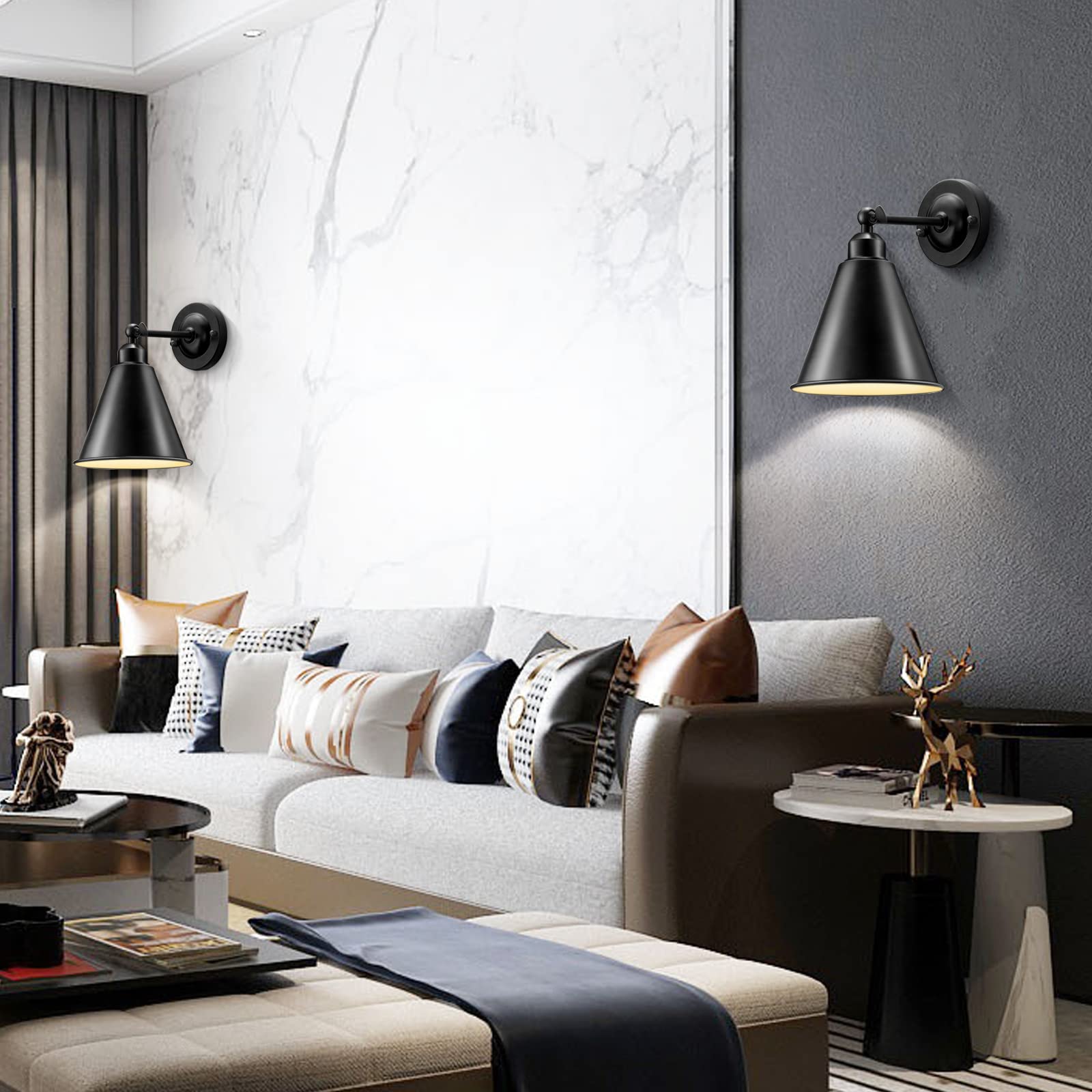 Vintage Wall Sconces, Modern Black Wall Sconce Lighting